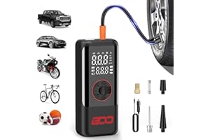 BDO Tire Inflator Portable Air Compressor, 160PSI 12V Car Plug-In & CordlessTire Inflator,4X Faster, LCD Display,Auto Shutoff for Car Tires, Tire Pump for Motorcycle, E-Bike, Ball