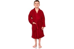 TowelSelections Boys Robe Kids Soft Plush Kimono Fleece Bathrobe