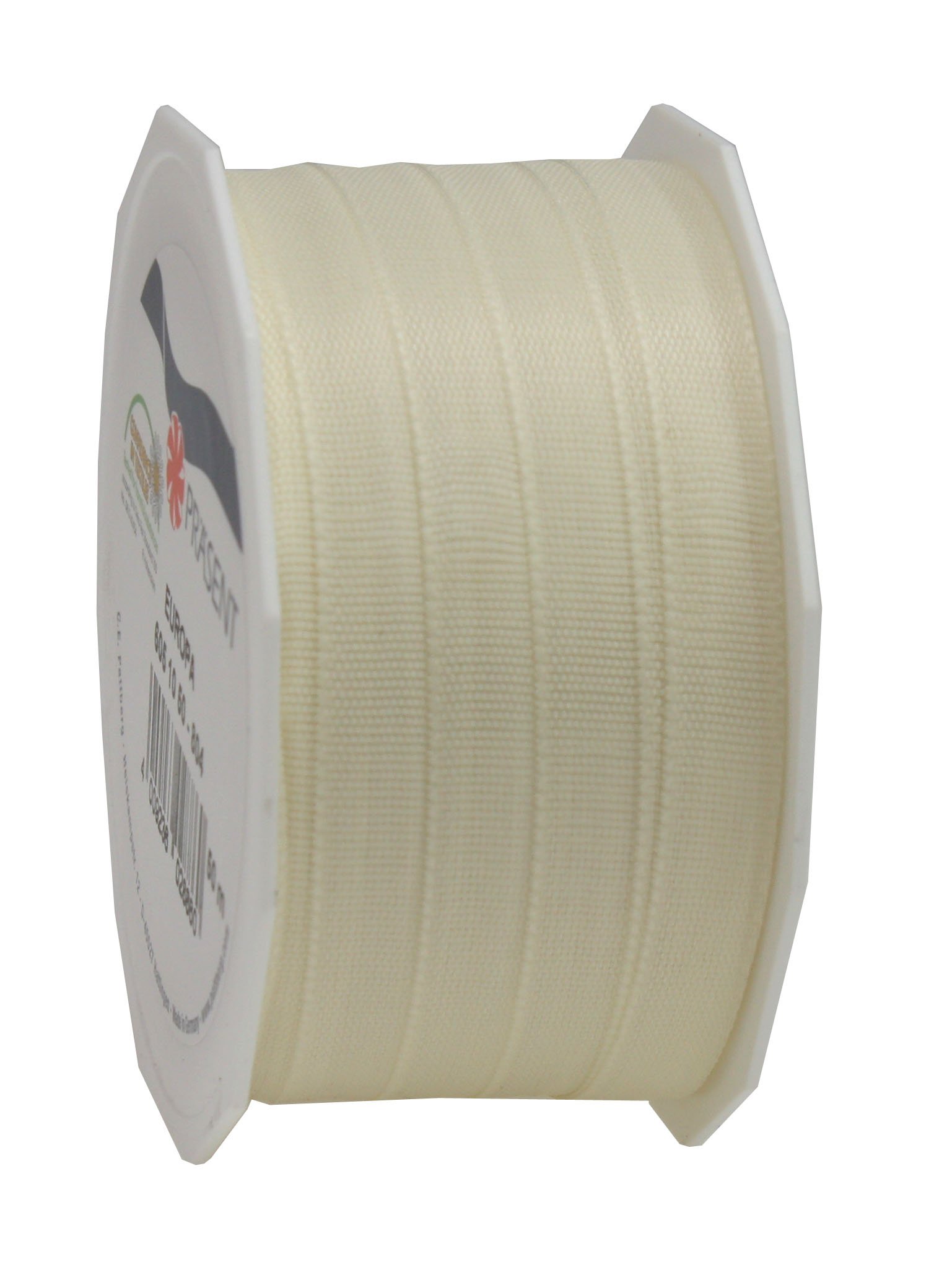 PRÄSENT - Europa Taffeta Ribbon Cream 10 mm width, 50 m length — image 1