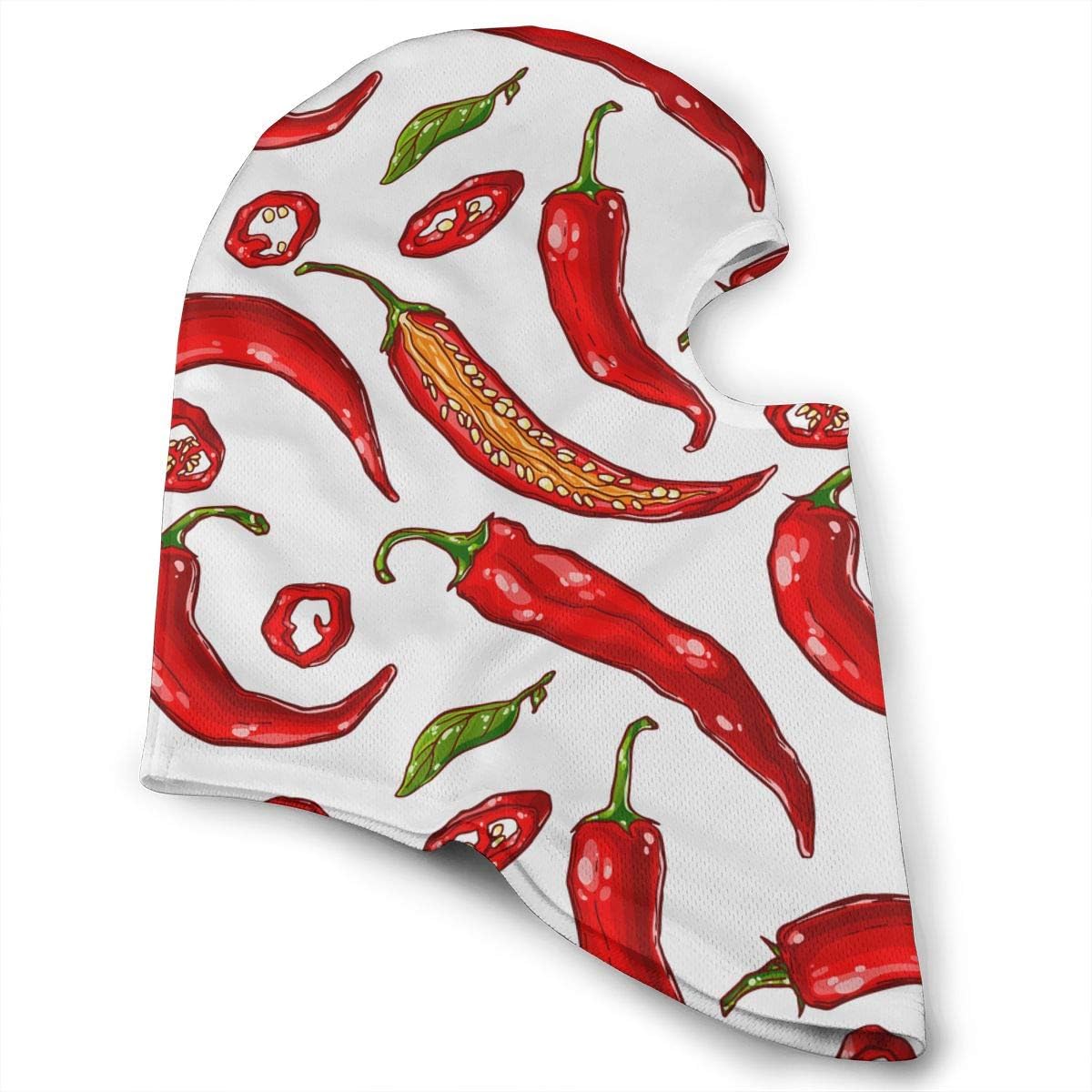 Colorful Spicy Chili Peppers Windproof Dust Protection Balaclava Full Face Mask Hood Headcover White At Amazon Men S Clothing Store
