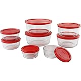 Pyrex 1126079 16 Piece Simply Store Nesting Storage Set, Clear