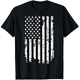 Distressed White American Flag T-Shirt T-Shirt