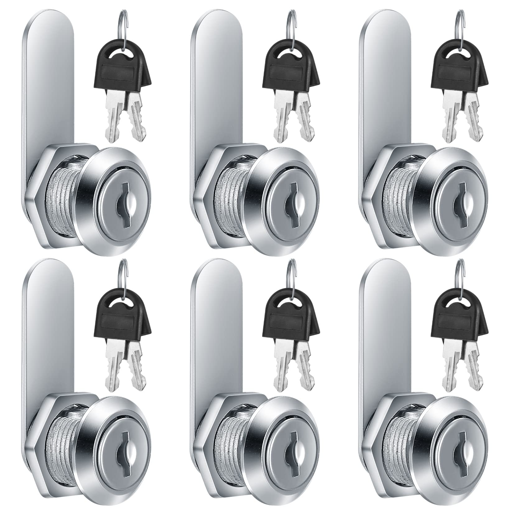 6 Pcs Cabinet Locks, 16 mm Letterbox, Cupboard with Key, Mailbox, Security Drawer for Furniture Door Post Box (6) โ image 1