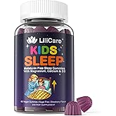 Kids Sleep Gummies - Magnesium Glycinate Gummies, Melatonin Free Sleep Aid | Magnesium, Calcium, D3, B6, L Theanine | Kid Melatonin Alternative for Restful Sleep (Pack of 1)