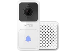 Wyze Video Doorbell (Chime Included), 1080p HD Video, 3:4 Aspect Ratio: 3:4 Head-to-Toe View, 2-Way Audio, Night Vision, Hardwired (Renewed)