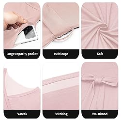 Runwind Plus Size Dress for Women 3/4 Sleeve V Neck