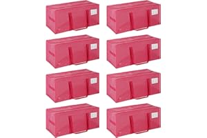 JCBZAMZ 8 Pack Heavy Duty Extra Large Moving Bags with Handles, Waterproof Foldable Storage Totes, Clothing Storage Bags, Packing Moving Boxes for College Supplies, Pink
