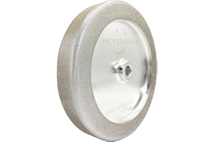 HEYSHARPEN 4 in 1 CBN Grinding Wheel 8 inch 180 Grit,1.25” Wide,5/8” Arbor,80-1000 Grit,for Sharpening Woodturning Tools、High Speed Steel Tools (180 Grit)