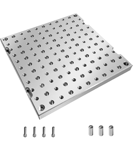 7.5" X 10" X 0.5" MIC7 Aluminum Tooling Plate - Mini Pallet With 1/4-20 Threaded Holes, Anodized