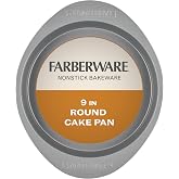 Farberware Nonstick Bakeware 9-Inch Round Cake Pan, Gray | Even baking, cake pans 9 inch round for desserts or casseroles, oven safe to 450&Acirc;&deg;F, circle cake pan, 9-inch cake pan