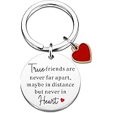 WIRNGF Best Friend Keychain Friendship Gifts for Women Long Distance Gifts for Friends Bff Bestie Coworker Leaving Going Away Goodbye Farewell Gift