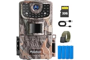 usogood Trail Camera 36MP 2K, Game Camera with Night Vision,32GB Card&Batteries,IP66 Waterproof Trail Cam with 2.0” HD Screen, Hunting Camera for Backyard/Wildlife Monitoring