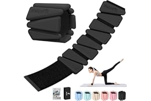 WELUVFIT 2LBS/4LBS Adjustable Wearable Pilates Wrist & Ankle Weights For Women & Men | Arm & Leg Weights Silicone Wrist Bangles For Home Gym Workout, Travel, Yoga, Barre, Strength Training-Set Of 2