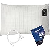 Grounding Pillowcase Queen Conductive Grounding Pillow Cases Organic Cotton Grounding Sheets with 15ft Grounding Cord for Better Sleep Pain Relief Improve Energy (20X30in) 1PC