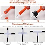 Goysen Tile Leveling System 100pcs Levelers Spacers Kit with Wrenches view 4