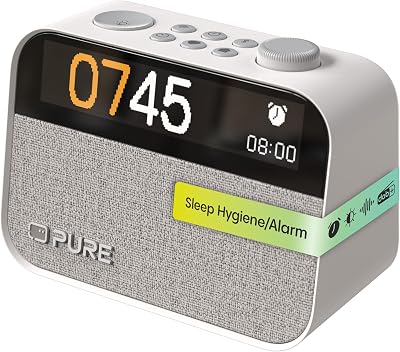 Pure Moment Bedside Office Alarm Clock DAB+ FM Bluetooth Sleep Sounds White