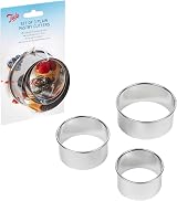 Tala Stainless Steel Pastry Cutters Set of 3 Small Medium Large Round