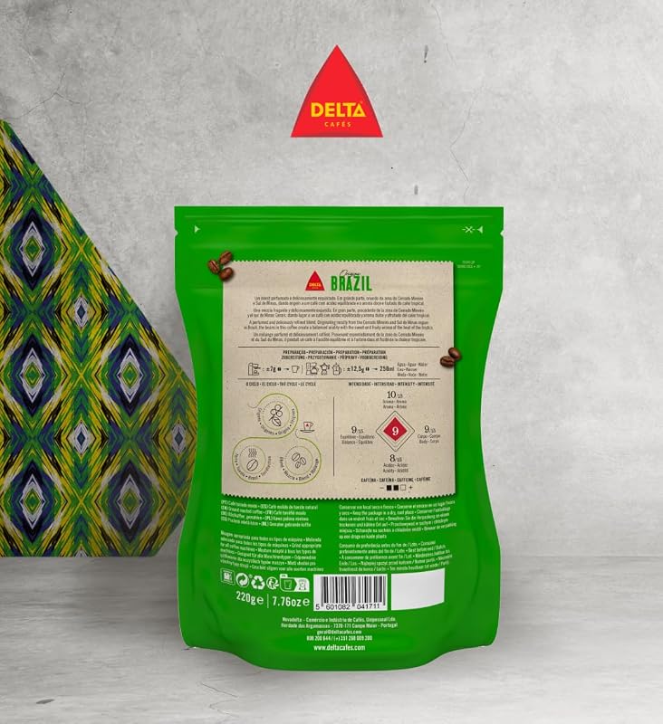 Origin Brazil - Café moído - Mistura Aromática e Tropical - Doce e Frutado - 220 g
