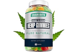 CHANUBITO Hemp Gummies for Pain Sleep Anxiety - 100% Natural Organic Supplement High Potency Pure Hemp Oil Extract Edibles Gummy 1 Pack, Vegan, Non-GMO