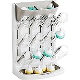 Yieach Larger Vertical Baby Bottle Drying Rack - BPA Free - Space Saving Feeding Bottles Drying Rack Holder for Countertop,Ba