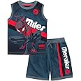 Marvel Spider-Man Miles Morales Hulk Mesh Jersey Tank Top Shirt and Basketball Shorts Toddler to Big Kid Sizes (2T - 18-20)