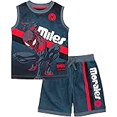 Marvel Spider-Man Miles Morales Hulk Mesh Jersey Tank Top Shirt and Basketball Shorts Toddler to Big Kid Sizes (2T - 18-20)