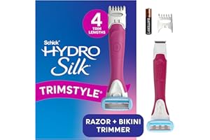 Schick Hydro Silk TrimStyle Hydrating Razor with Bikini Trimmer for Women | 2-in-1 Bikini Razor for Women and Womens Trimmer 