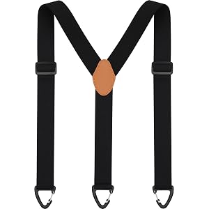Calvertt Hidden Suspenders for Men, 1.5 Inch Under Shirt Y-back Suspenders with 3 Plastic Belt Loop Hooks