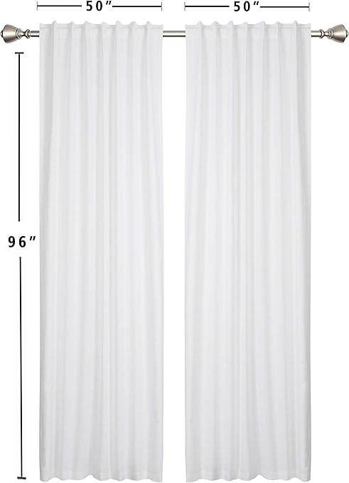 Amazon Com Set Of 2 100 Cotton Duck Reverse Tab Top Curtain