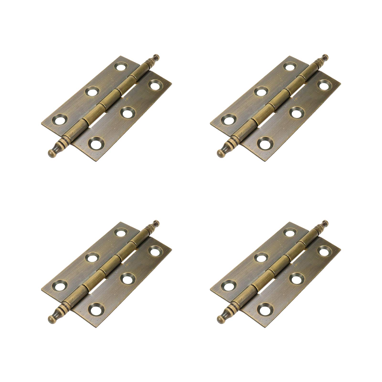 Photo 1 of Quluxe 2.5" Door Hinges, Square Hinge, Antique Brass Hinges for Cabinet Doors Dresser Drawer Closet with Screws- Bronze (Pack of 4)