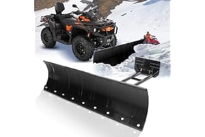 DING.PAI Universal Snow Plow Kit Heavy Duty Steel Square Push Snow Blade Adjustable for Pickup Trucks UTV ATV Arctic Cat Access Honda Aeon Crossland 45 Inch