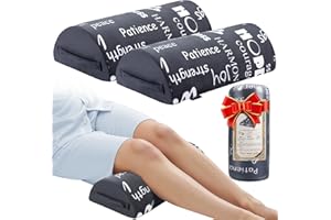 MYLIFESION Knee Pillow 2PCS for Sleeping, Memory Foam Leg Bolster Pillow for Post Surgery, Back Pain Relief, Knee Support and Leg Elevation, for Side and Back Sleepers