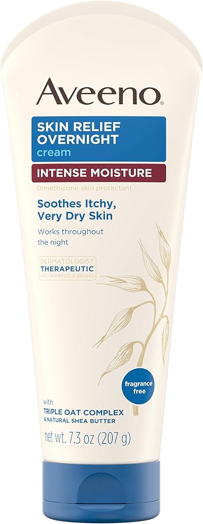 Aveeno Active Naturals Intense Relief Overnight Cream 7.3 oz Triple Oat Complex