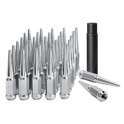 DYNOFIT 14mmx1.5 Wheel Spike Lug Nuts, 32 x Chrome