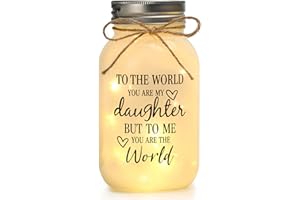 MARACCO Daughter Gifts from Mom, Mason Jar Night Lights for Daughter, Birthday Gifts for Daughter from Mom Dad, Wedding Blessing Gift Graduation Gift for Daughter
