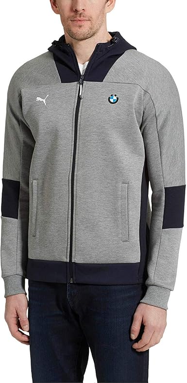 puma men's bmw motorsport hooded sweat jacket