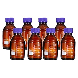 PATIKIL 8 Pack Reagent Media Storage Bottles, 500ml