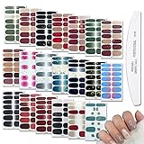 WOKOTO 20 Sheets Full Wraps Nail Art Polish