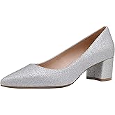 DREAM PAIRS Women’s Chunky Low Block Heels Closed Toe Dress Pumps Shoes