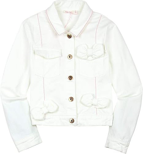 girls denim jacket white