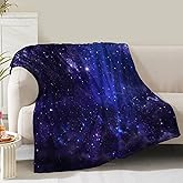 Galaxy Blanket Gifts for Boys Women Girls Birthday Christmas Valentine Presents Science Universe Outer Space Nebula Theme Decor Bedroom Living Room Couch Bed Sofa Soft Kids Adult Flannel Throw 60