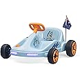Bluey 12V Electric Go Kart for Kids, Electric Ride-On Toy with Lights, Seat Belt, Ages 3-6, Durable PVC and Iron Construction, Rechargeable Battery, Outdoor and Indoor Fun