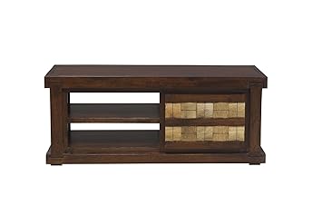 Heritage Prime Siena Solid Wood TV Entertainment Unit (Rich Brown Finish)