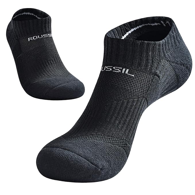 Roussil No Show Running Socks Men Women Low Cut Athletic Comfort Sock With Cushion 6 Pack #workout #socks #mens
