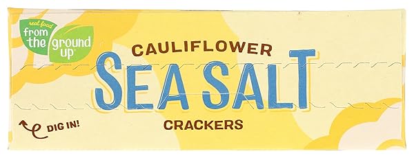 FROM THE GROUND UP, CAULIFLOWER CRACKERS SEA SALT, 4 OUNCE
