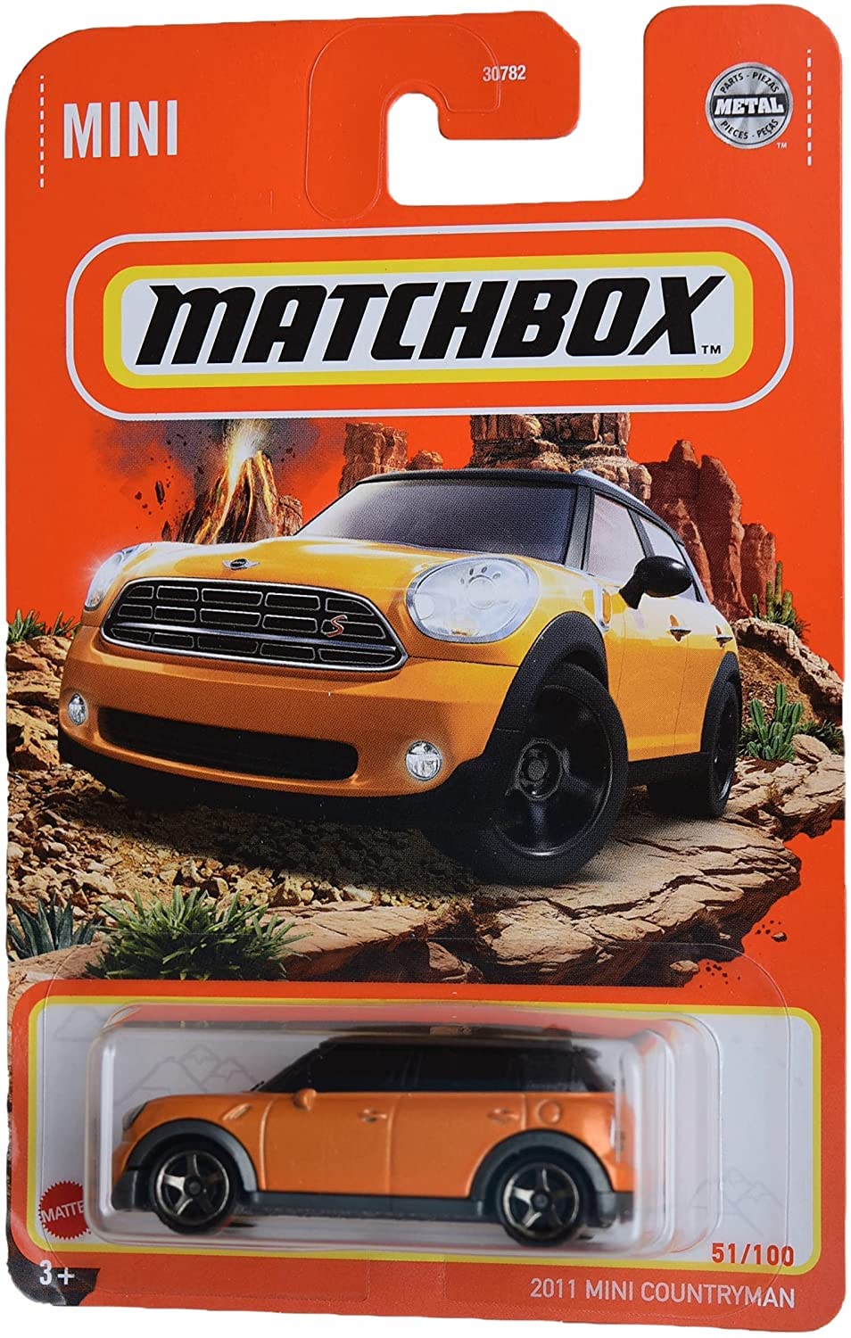 Mattel Matchbox 2011 Mini Countryman, Orange, Diecast Car, 1.25 x 3.25 x 1.25 inches, Kids (Kids), Unisex