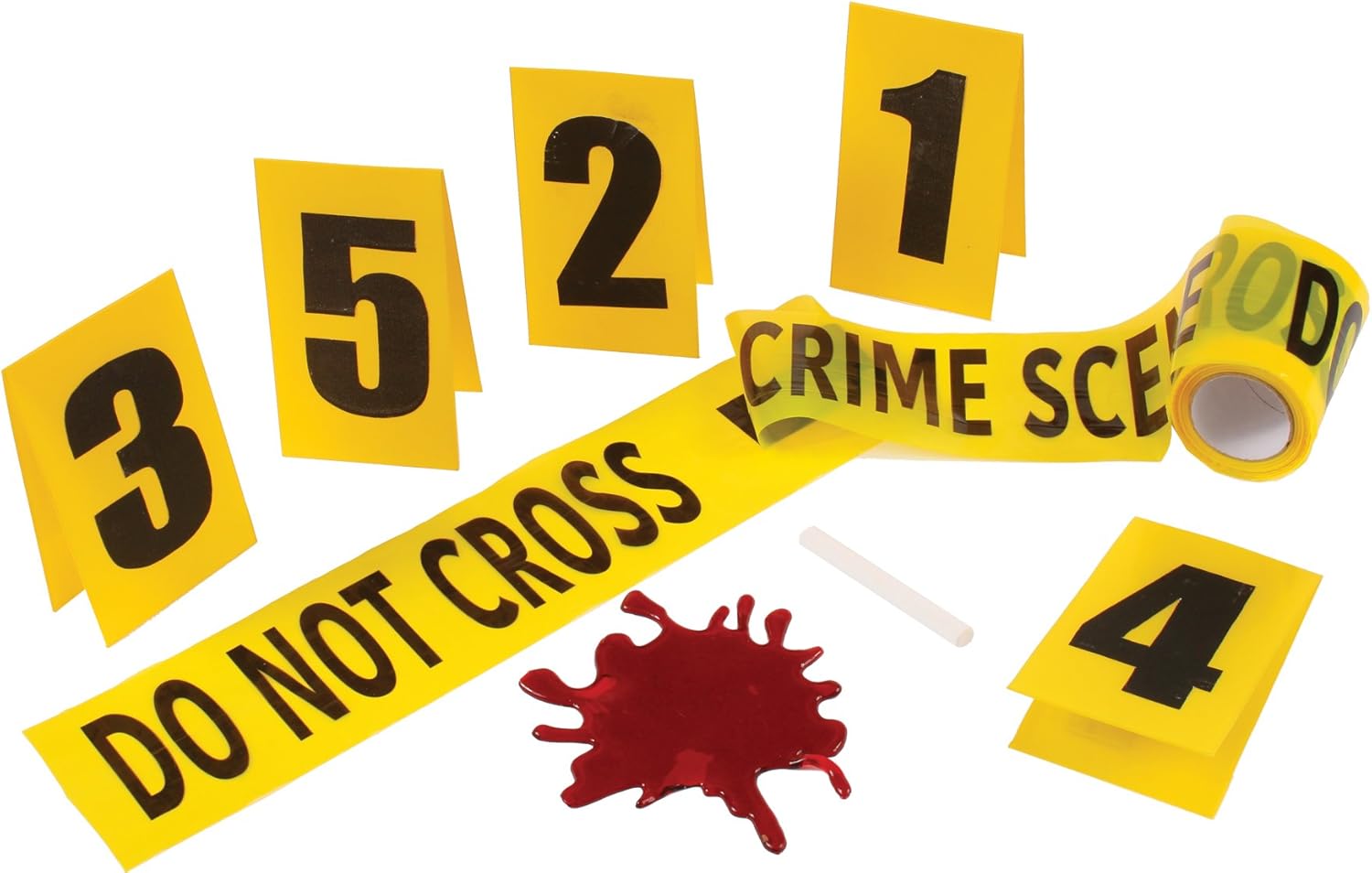 Amazon Com Uhc Crime Scene Kit W Blood Splat Horror Theme Party