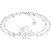 SERASAR | 925 Sterling Silver Bracelets for Ladies with 18ct Genuine Gold Plating | Adjustable Length | Jewellery Box Included