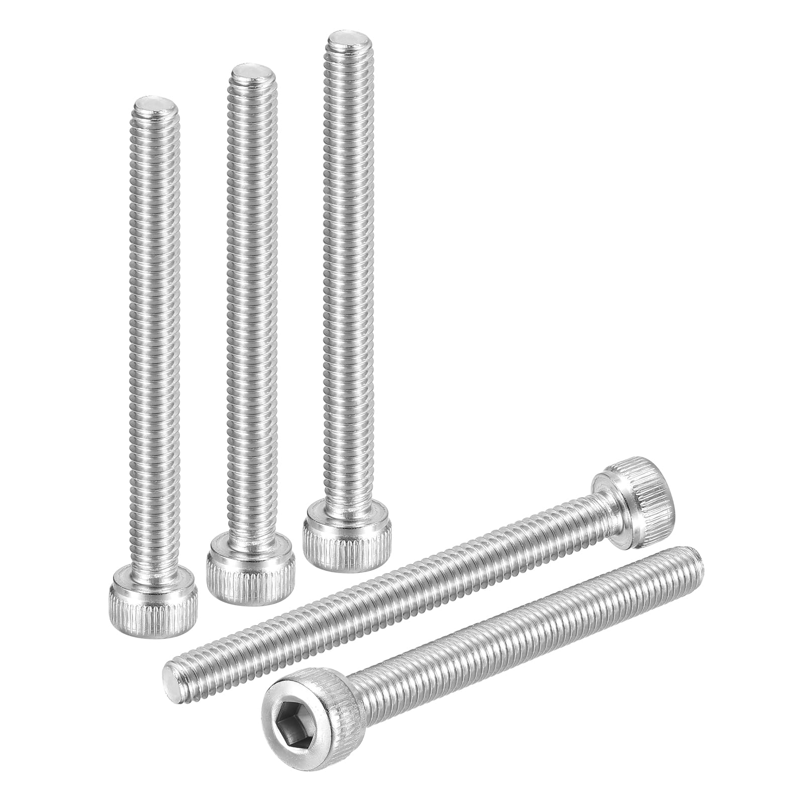 DTGN M4-0.7x40 Socket Head Cap Screws Bolts - 50Pack - Good for Road Bicycle, Mountain Bike, Auto, Motorcycle - 304 Stainless Steel Hex Head Metric Screws - Silver