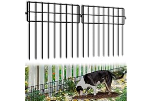 KYATE 32 Panels Animal Barrier Fence No Dig, 32ft(L) X 13in(H) 1.2in Gap Rabbit Fences Ground Defense Border Small Metal Fencing, Dog Blocker Under Barriers for Garden, Flower Bed, Patio